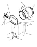 Fr blkhd, air duct, felt seal & cylinder