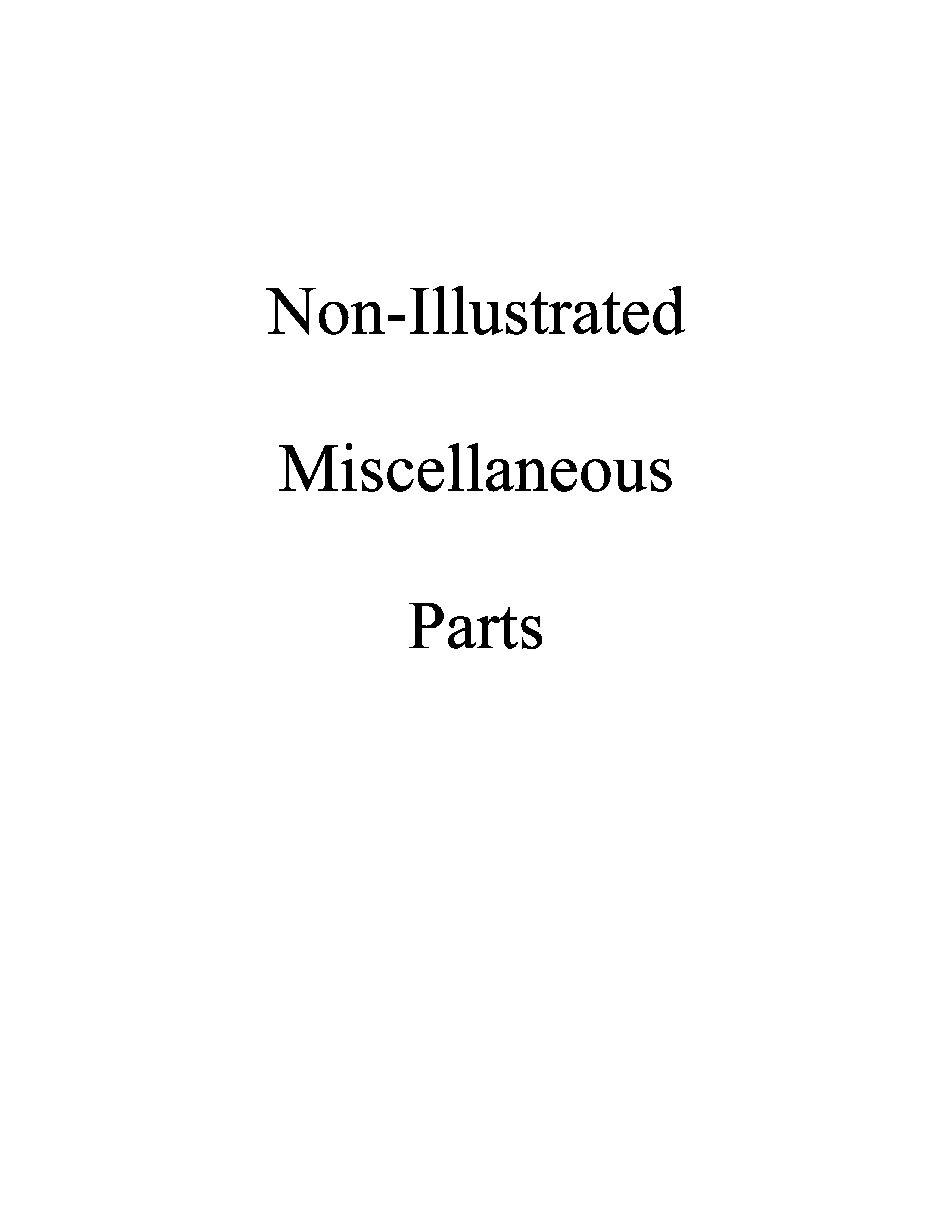 Miscellaeous information