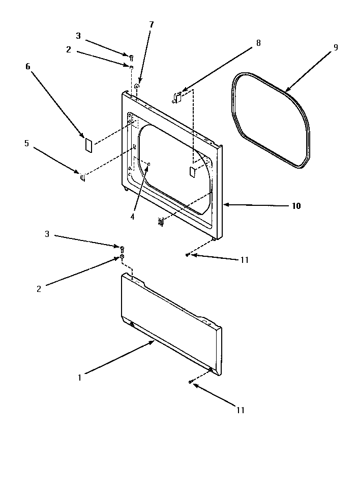Lower access panel, front panel & seal