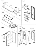 Refrig door & trim and handles