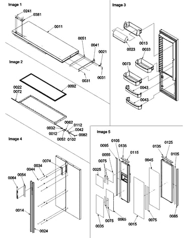 Refrig door & trim and handles