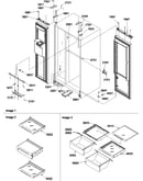 Light, shelves & bottom door closures