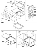 Deli, shelves, crisper assy.