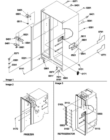 Cabinet, light switches & bottom hinge
