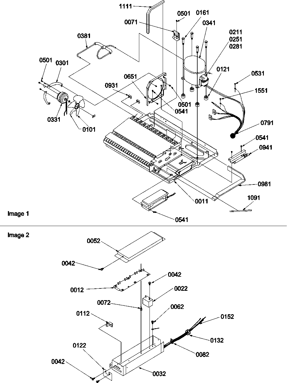 Machine compartment & muffler assy.
