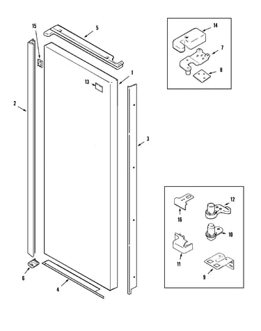 Fresh food outer door (gc2228geh3/5/9)