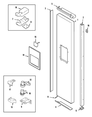 Freezer outer door (gc2228geh3/5/9)