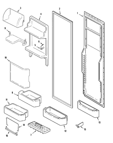 Fresh food inner door