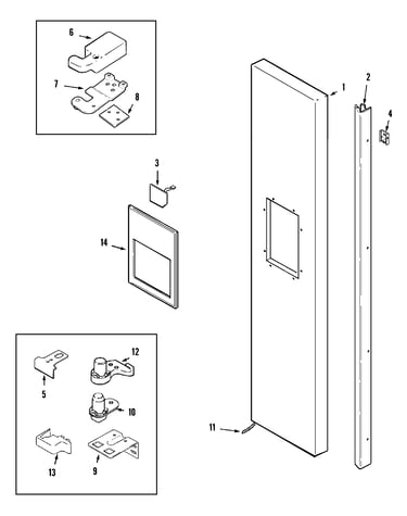 Freezer outer door