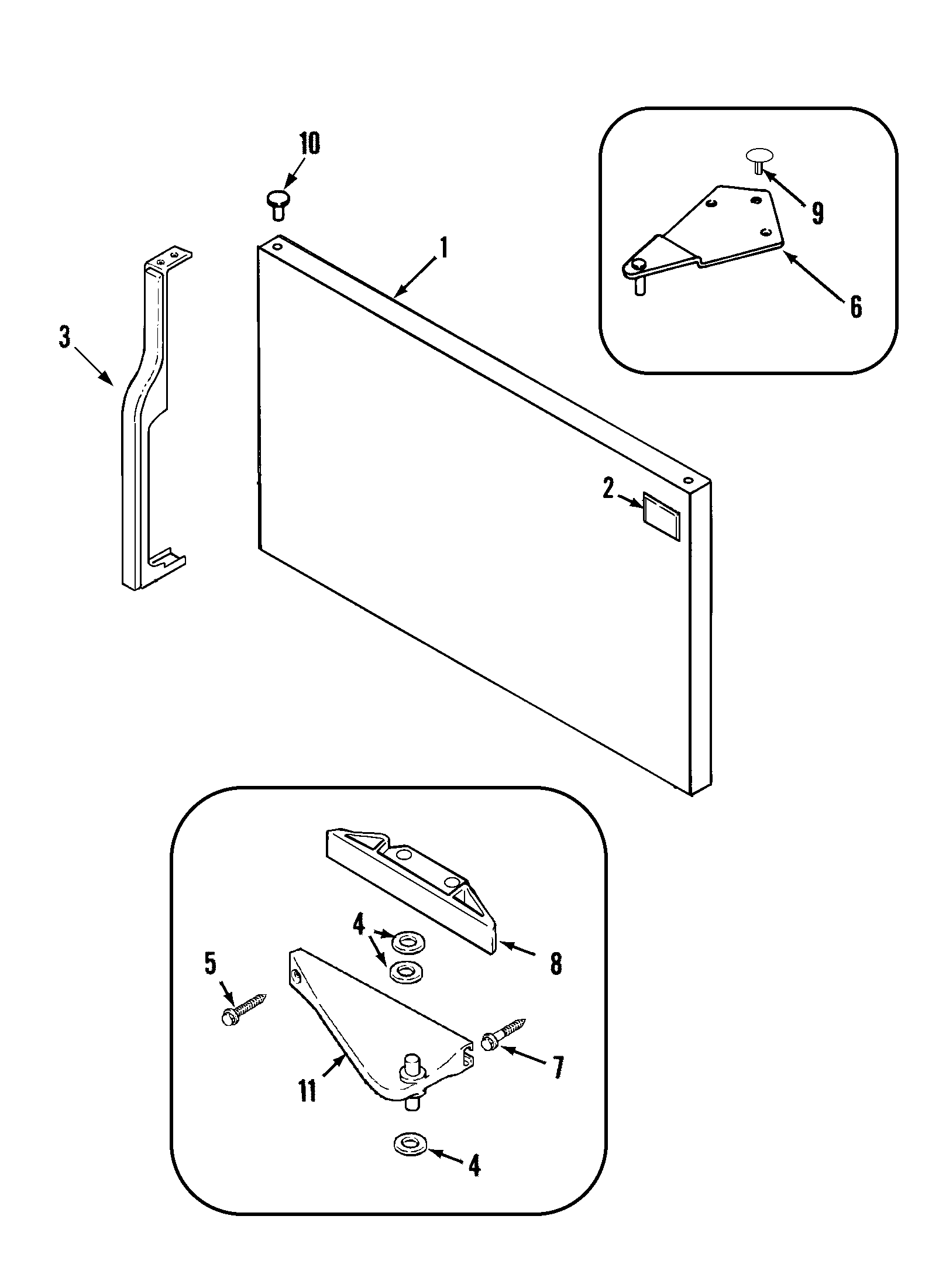 Freezer outer door