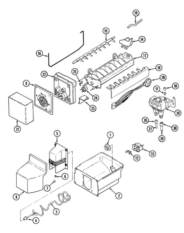 Ice maker & bin