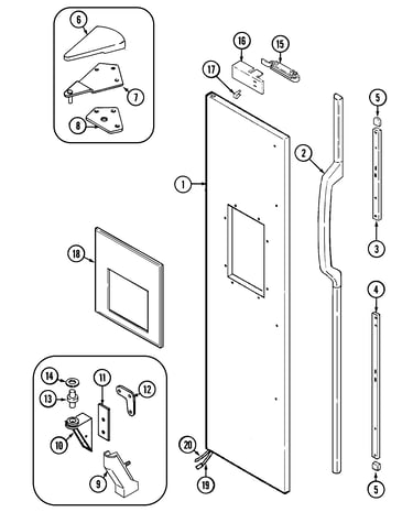 Freezer outer door