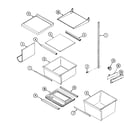 Maytag GS22B6C3EV shelves & accessories diagram