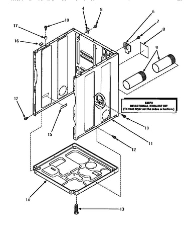 Cabinet, exhaust duct & base