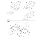 Amana DRT1802AW-PDRT1802AW0 shelving & crisper frame assy diagram