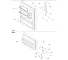 Amana DRT1802AW-PDRT1802AW0 door handles & door shelves diagram