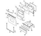 Amana DCF3305BK door/drawer diagram