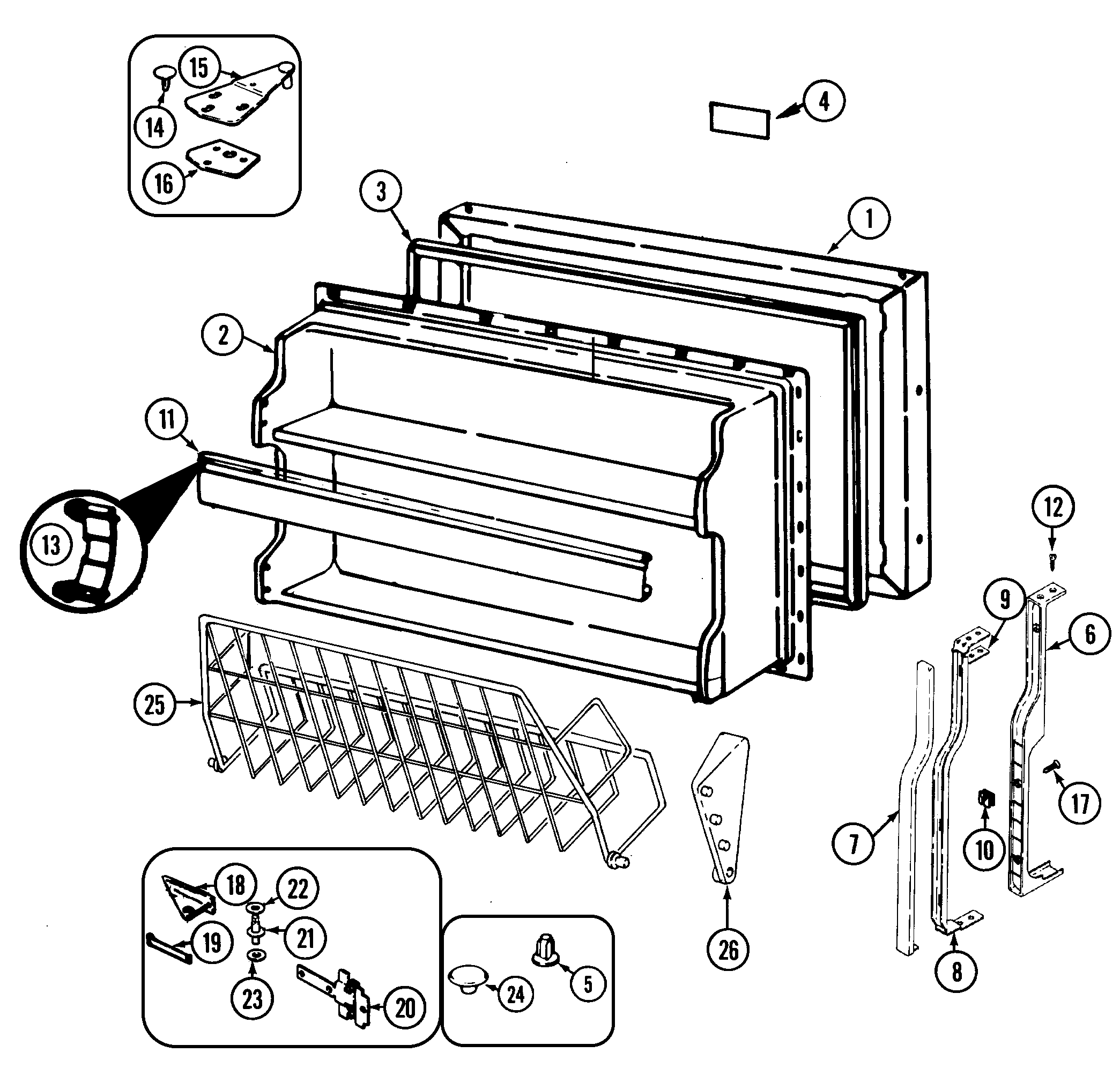 Freezer door