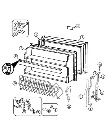 Freezer door