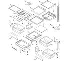 Maytag SRA22B shelves & accessories diagram