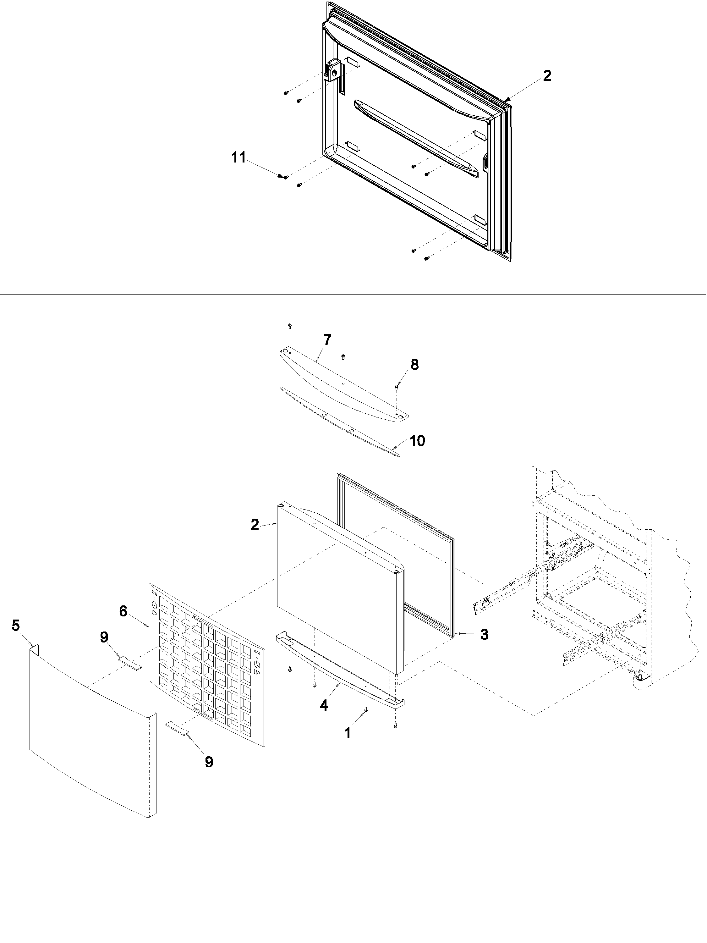 Freezer door