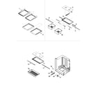Kenmore Elite 59672289202 refrigerator shelving diagram
