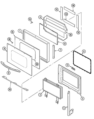 Door (upper & lower mew6630bac)