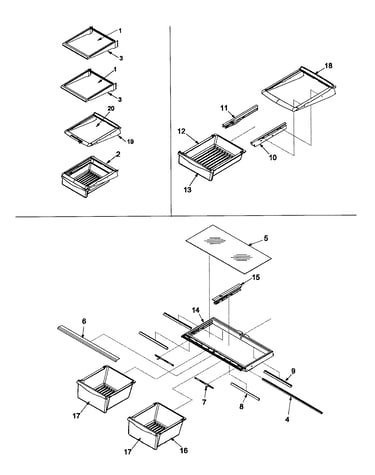 Refrigerator shelving