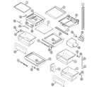 Jenn-Air JCB2388ARW shelves & accessories diagram