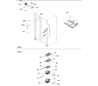 Amana ARS9167AS-PARS9167AS0 freezer shelves and lights diagram