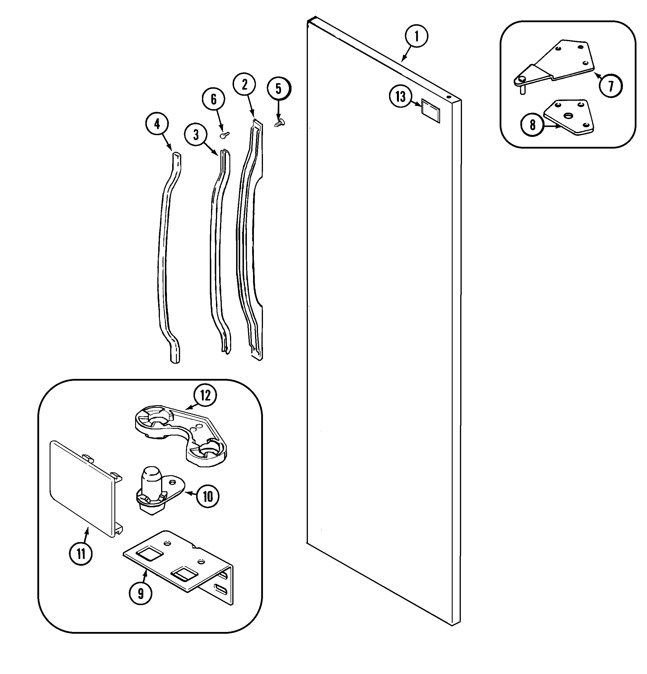 Fresh food outer door