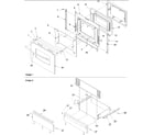 Amana ARDS802E-P1131941NE oven door and storage drawer diagram