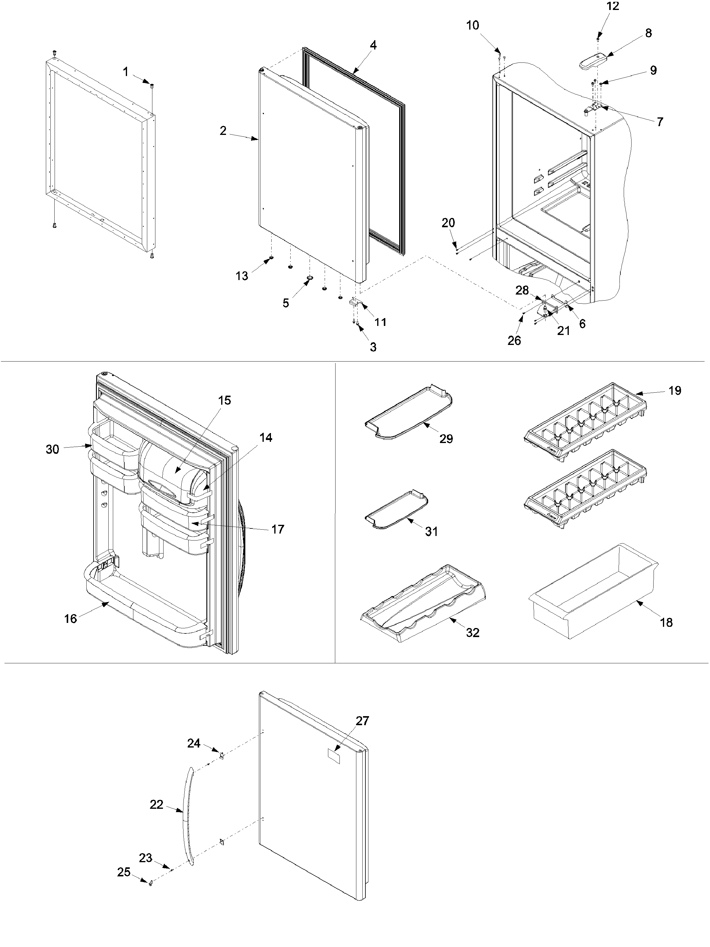Refrigerator door
