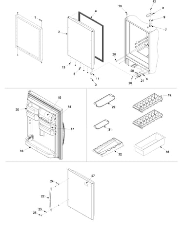 Refrigerator door