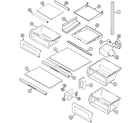 Maytag MSB2154GRW shelves & accessories diagram