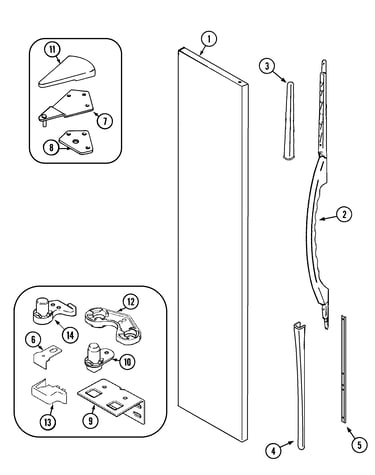 Freezer outer door