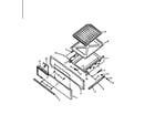 Caloric RLS359 broiler  compnt slide out panel/drawer diagram