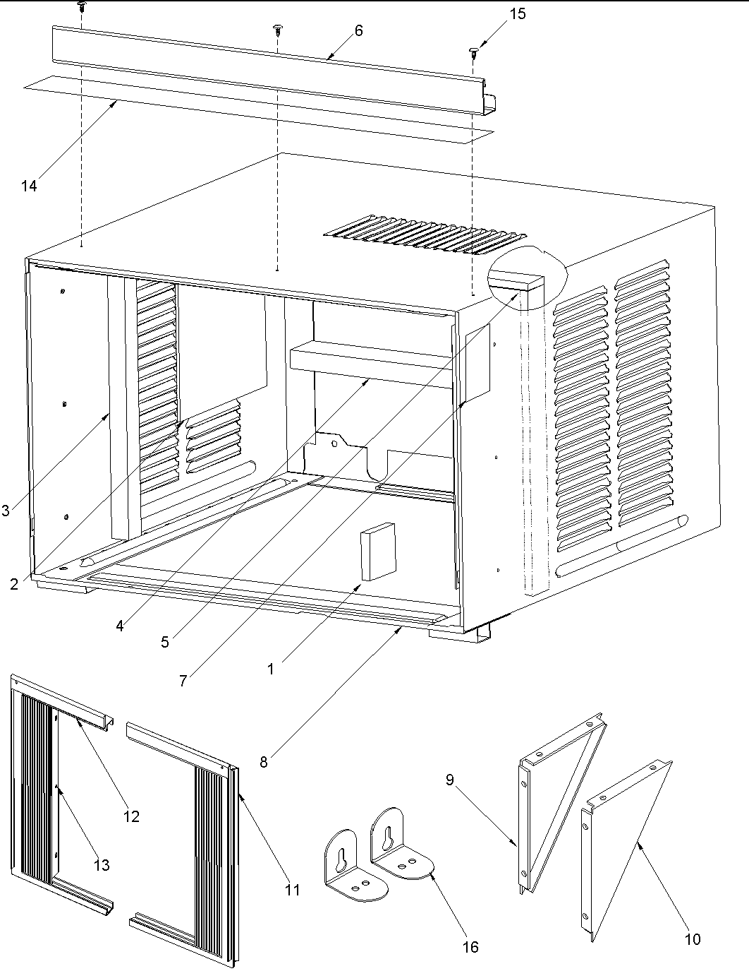 Outer case assembly