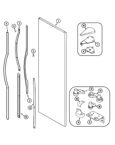 Fresh food outer door (jsd2789geb/q/w)