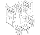 Maytag MER5880BAB door/warming drawer diagram