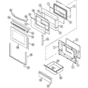 Maytag MER5870BCW door/drawer diagram