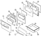 Maytag MER5870BCS door/drawer (stl) diagram