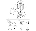 Amana LWD27BW-PLWD27BW front panel, base, and special tools diagram