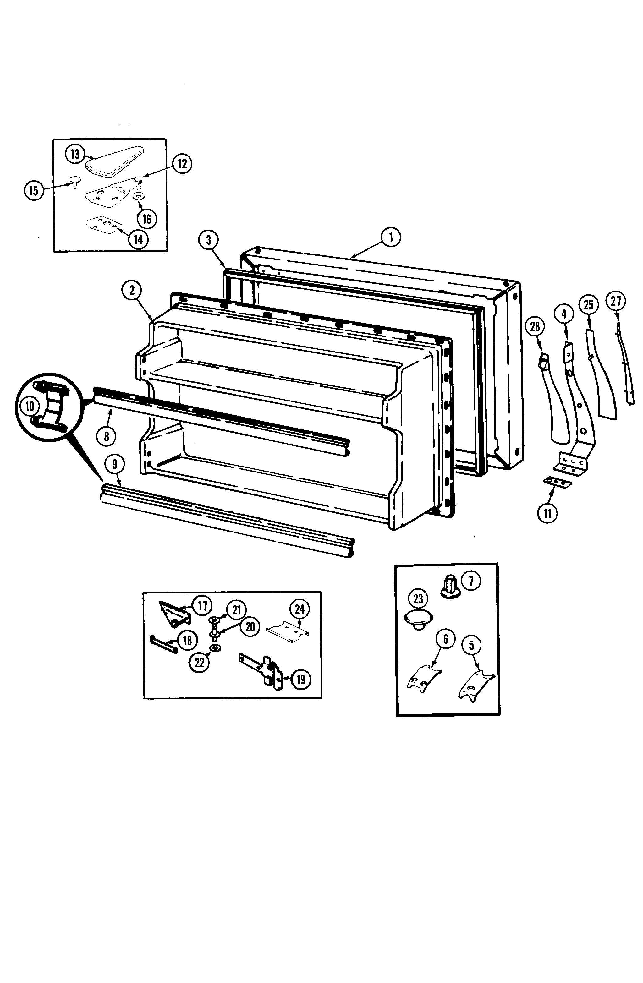 Freezer door