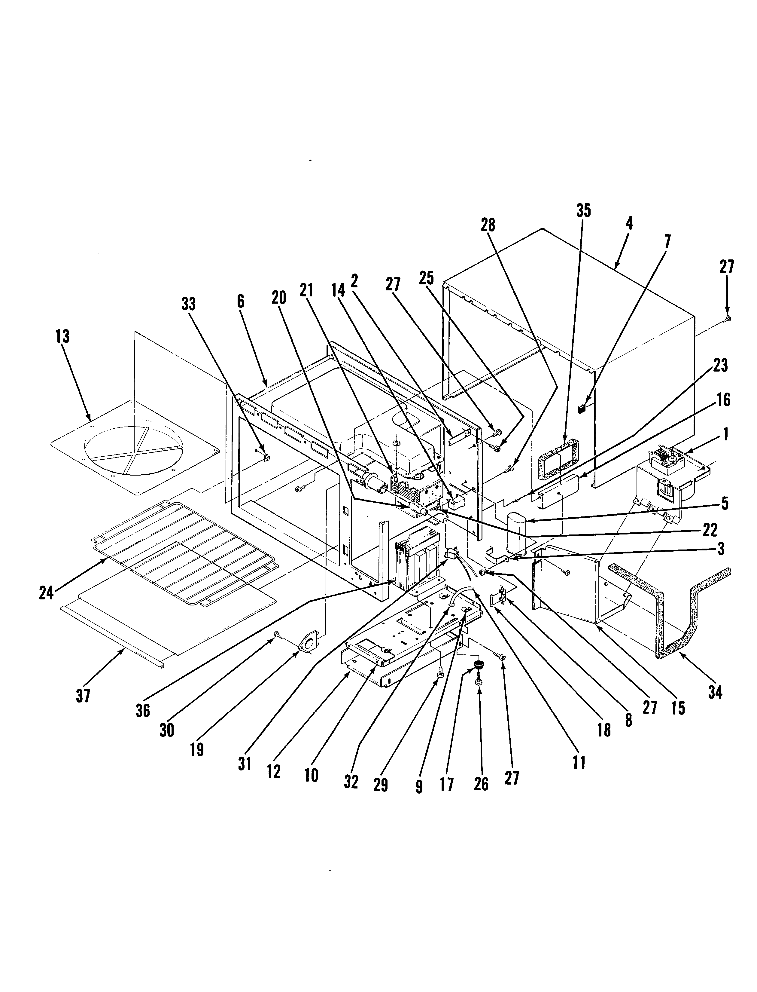 Frt.frame/oven cavity/cooling system