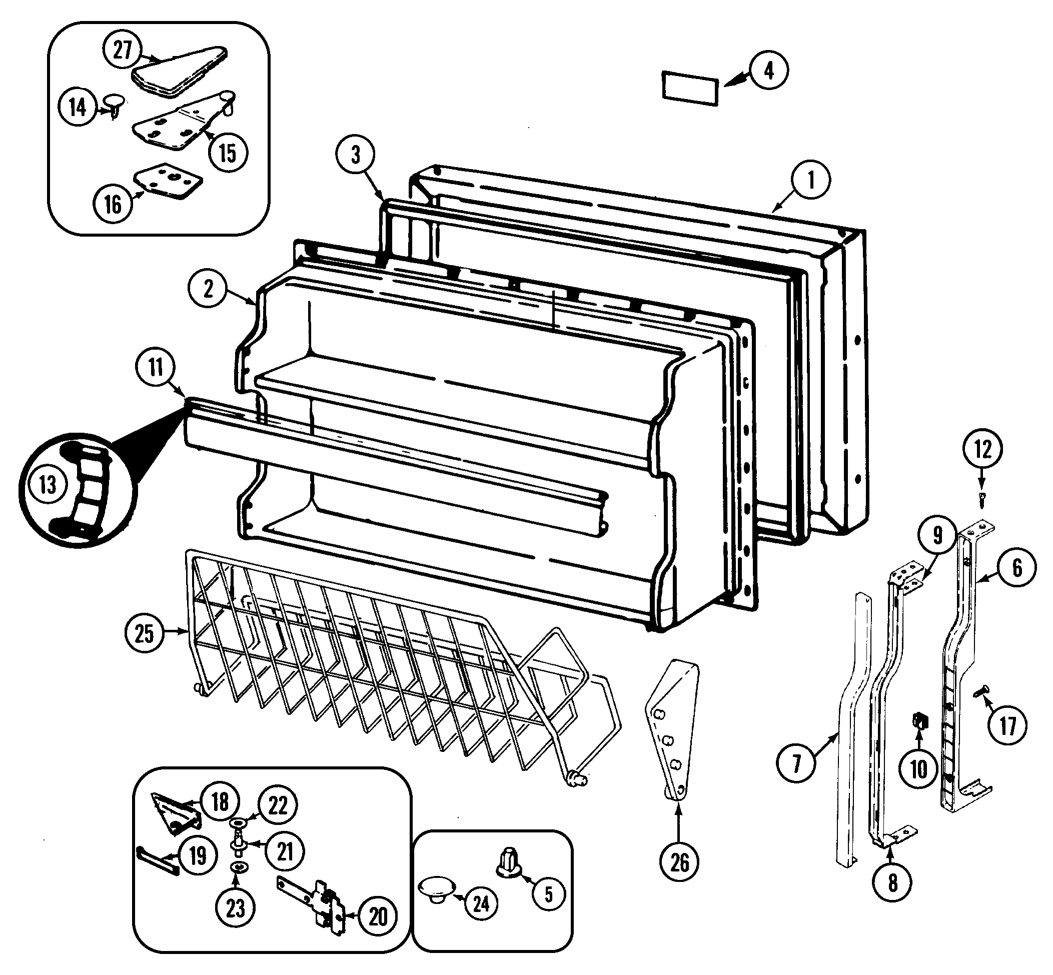 Freezer door