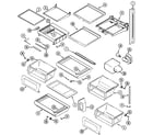 Jenn-Air JCB2388GTW shelves & accessories diagram