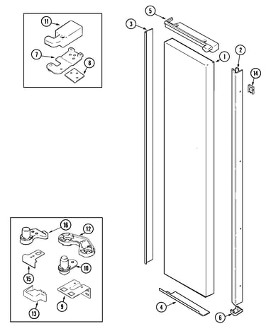 Freezer outer door