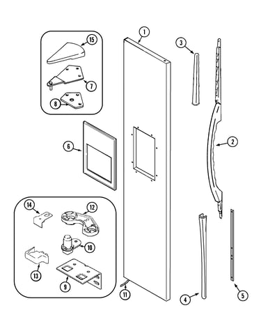 Freezer outer door