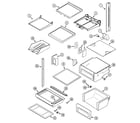 Maytag MSD2458GEQ shelves & accessories diagram